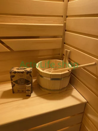 Купить Финская сауна одноместная угловая «comfort» из липы с электрической печью — Нижнекамск	